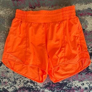 Lululemon Hotty Hot High Rise Vibrant Orange Women's Athletic Shorts